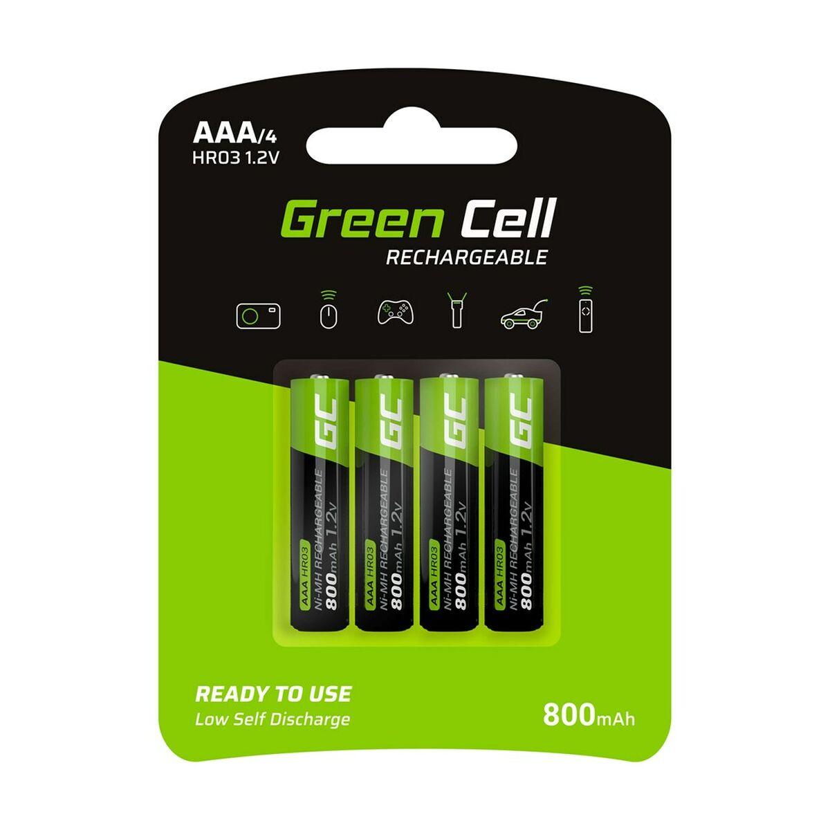 Genopladelige batterier Green Cell GR04 800 mAh 1,2 V AAA