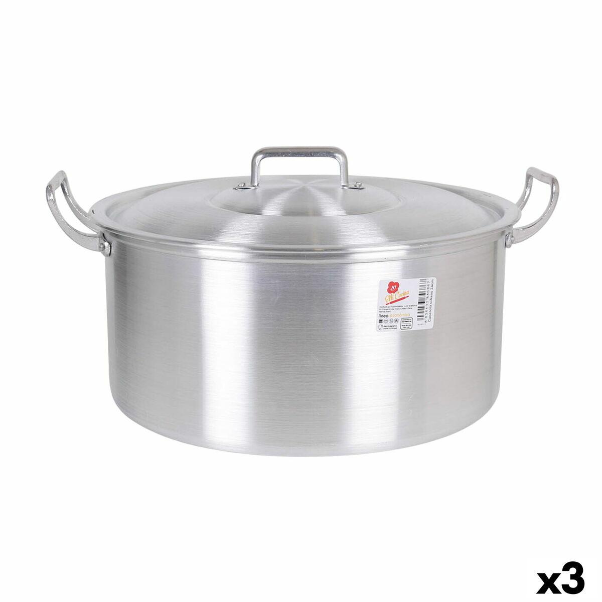 Gryde Med Låg Aluminium 43 x 36 x 16 cm (3 enheder)