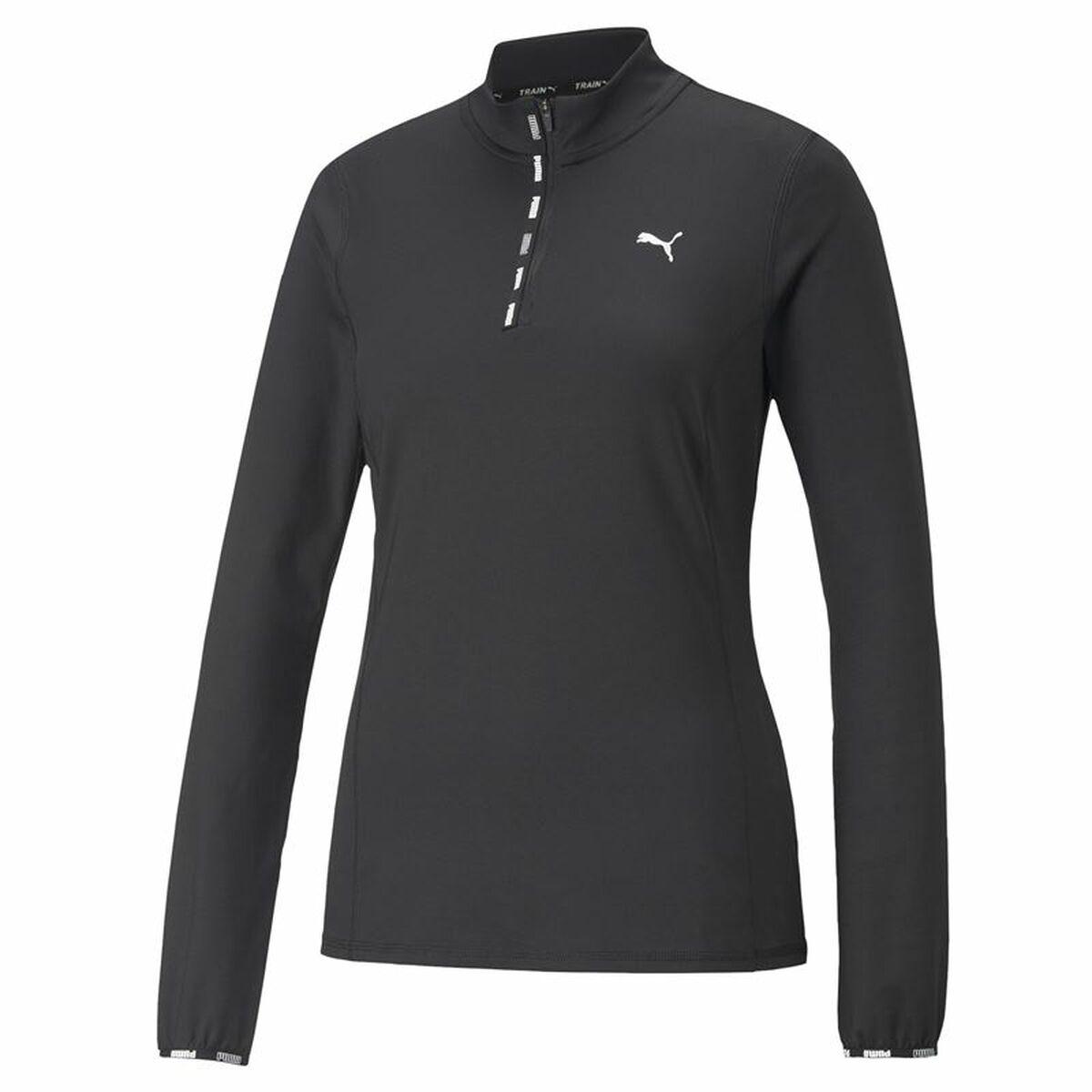 Langærmet T-shirt til Kvinder Puma Strong 1/4 Zip Sort M