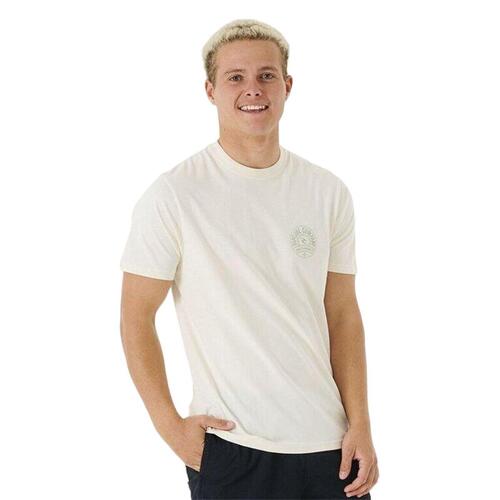 Kortærmet T-shirt til Mænd Rip Curl Stapler Hvid XL