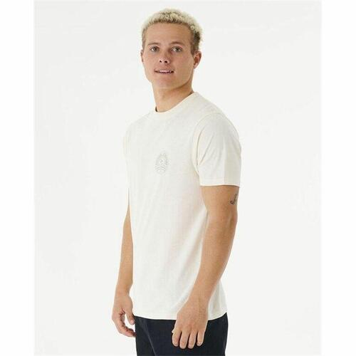 Kortærmet T-shirt til Mænd Rip Curl Stapler Hvid XL