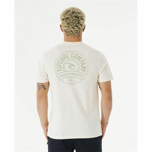 Kortærmet T-shirt til Mænd Rip Curl Stapler Hvid XL