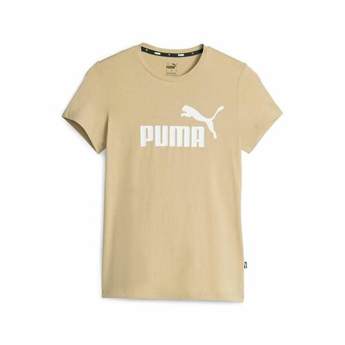 Kortærmet T-shirt til Kvinder Puma Ess Logo Beige L