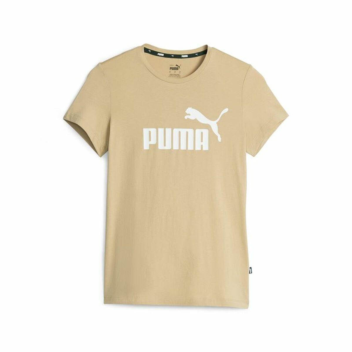 Kortærmet T-shirt til Kvinder Puma Ess Logo Beige L