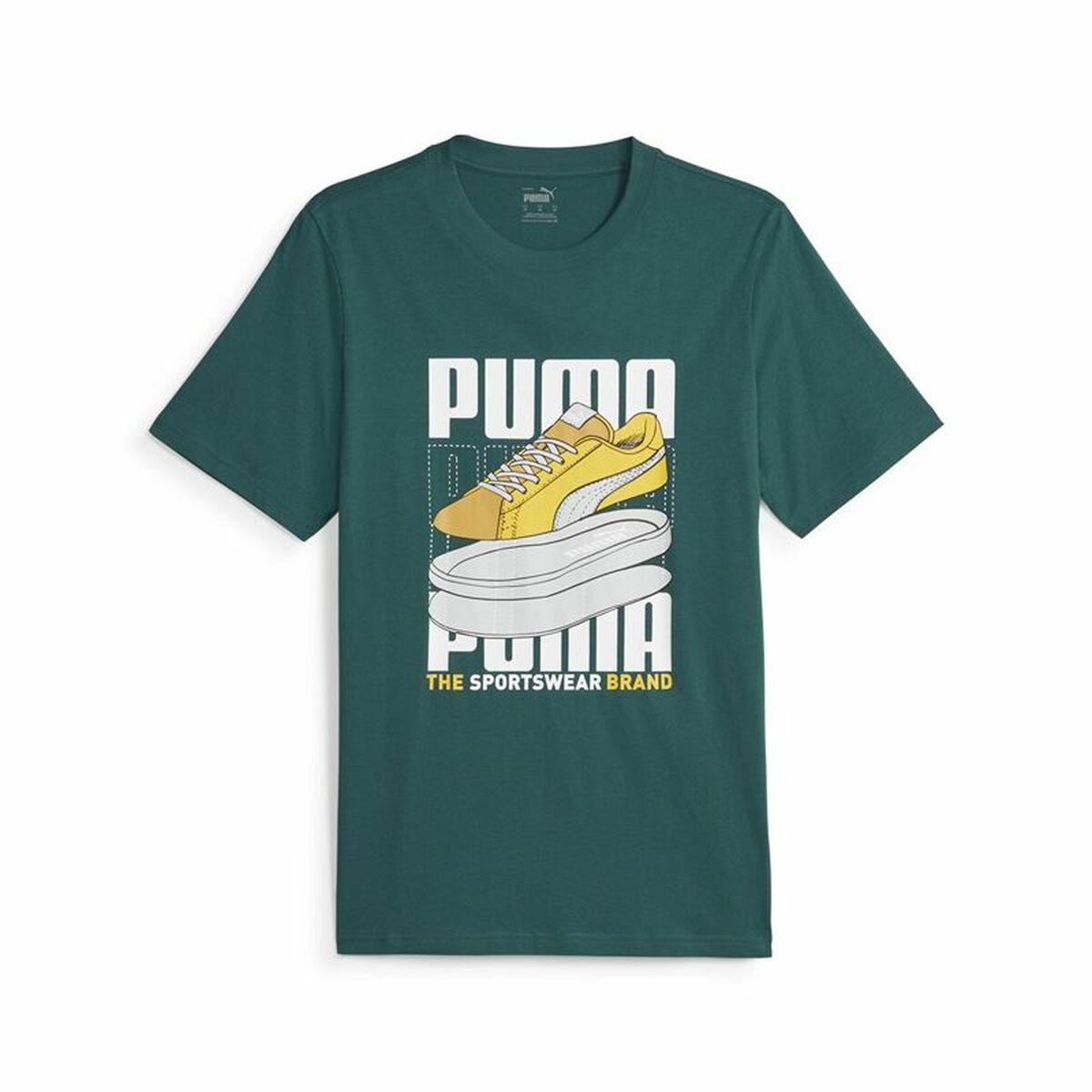 Kortærmet T-shirt til Mænd Puma Graphiccs Sneaker Grøn L