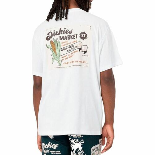 Kortærmet T-shirt til Mænd Dickies Grainfield Hvid M