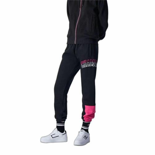 Lange sportsbukser Champion Elastic Cuff Legacy Sort Dame S