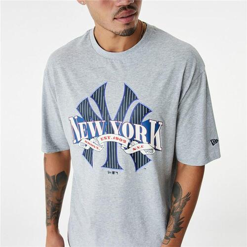 Kortærmet T-shirt til Mænd New Era MLB Arch Graphic New York Yankees Lysegrå M