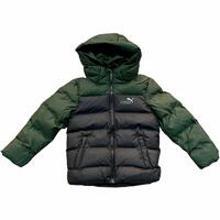 Sportsjakke til børn Puma Colourblock Poly Sort/Grøn 9-10 år
