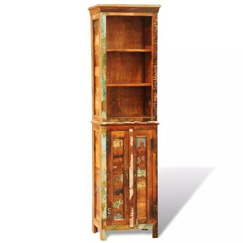 Bogreol vintagestil massivt genbrugstræ