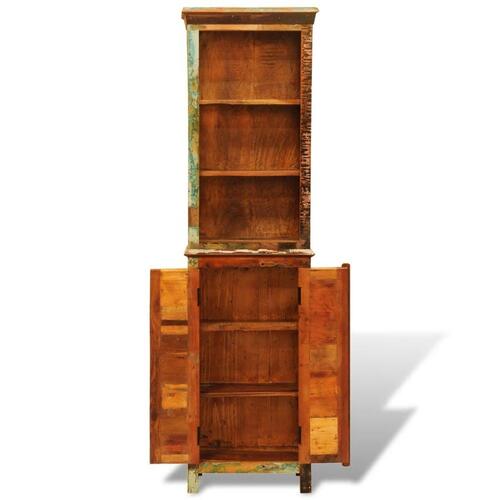Bogreol vintagestil massivt genbrugstræ
