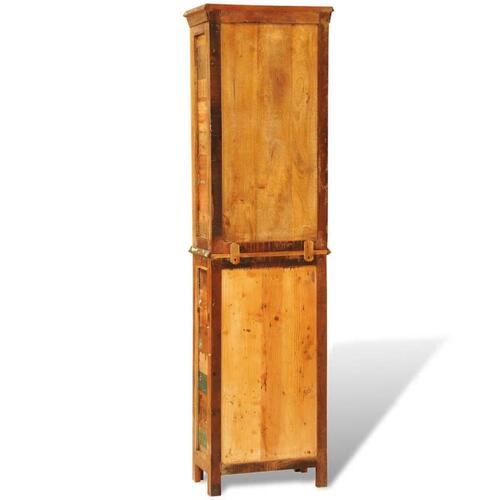 Bogreol vintagestil massivt genbrugstræ