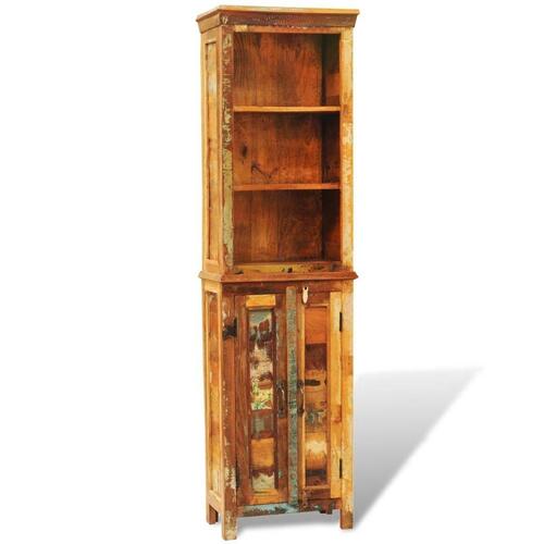 Bogreol vintagestil massivt genbrugstræ