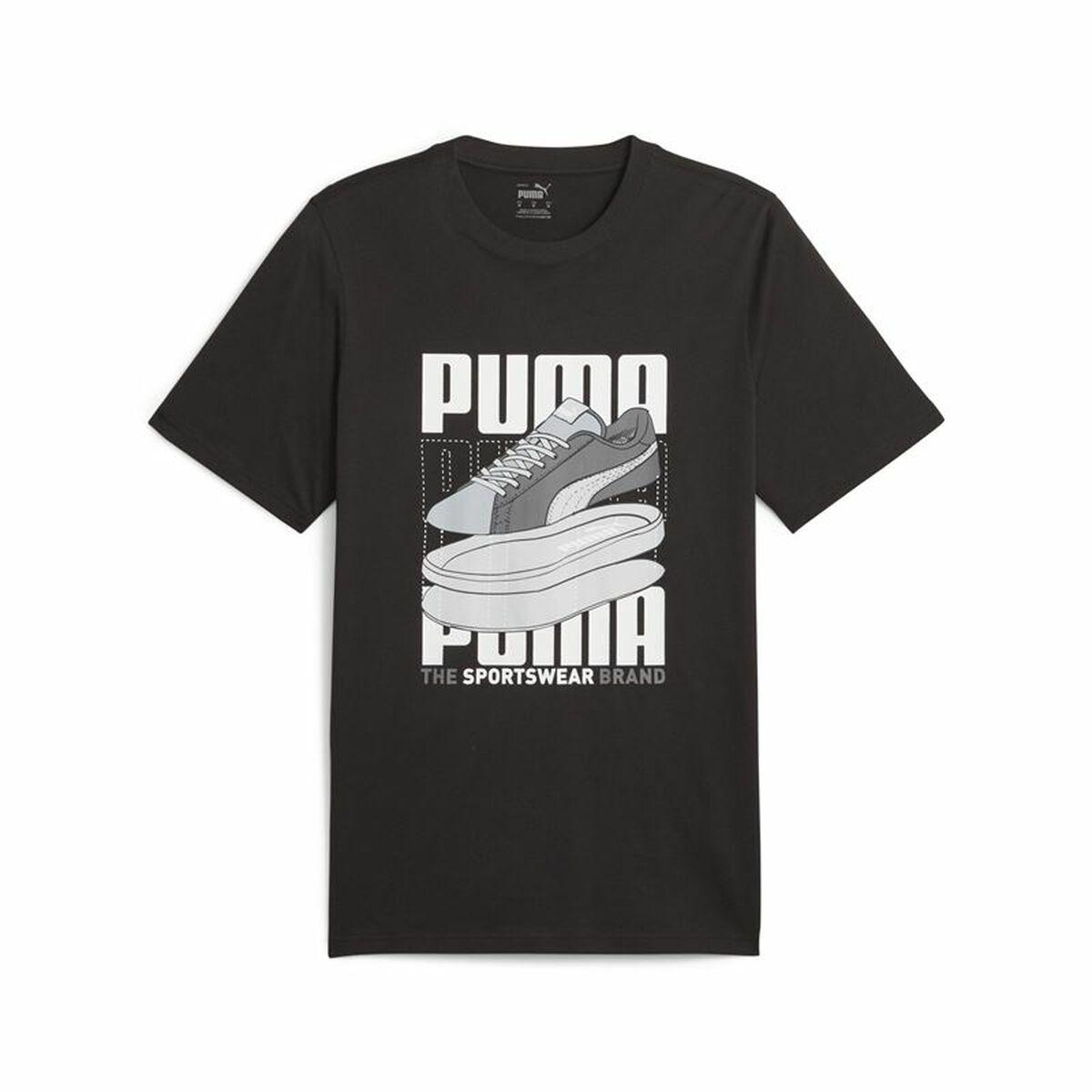 Kortærmet T-shirt til Mænd Puma Graphiccs Sneaker Sort XL