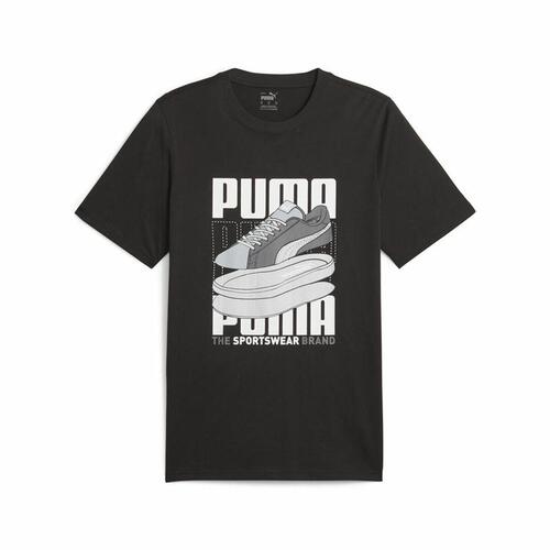 Kortærmet T-shirt til Mænd Puma Graphiccs Sneaker Sort 2XL