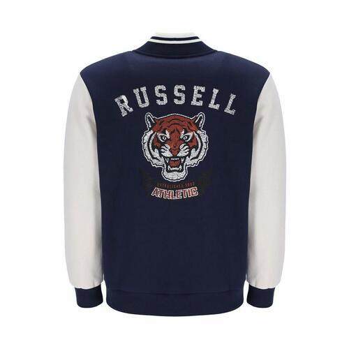 Sportsjakke til Mænd Russell Athletic Bomber Ty Marineblå S
