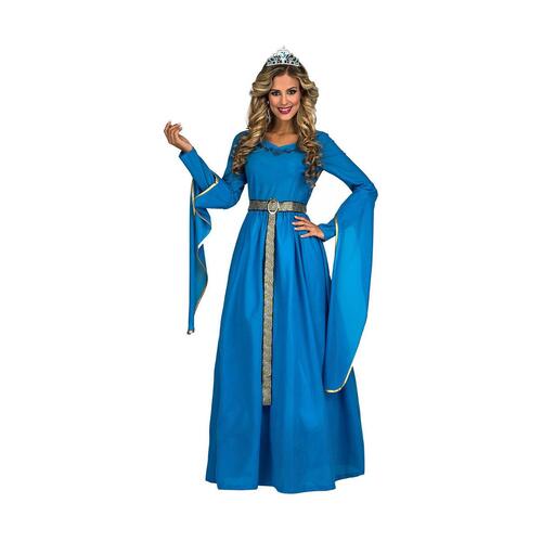 Kostume til voksne Blå Prinsesse M/L (2 Dele) (OUTLET A+)