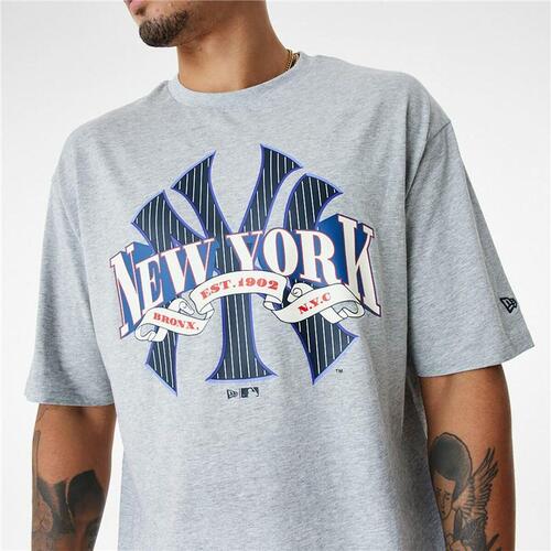 Kortærmet T-shirt til Mænd New Era MLB Arch Graphic New York Yankees Lysegrå S