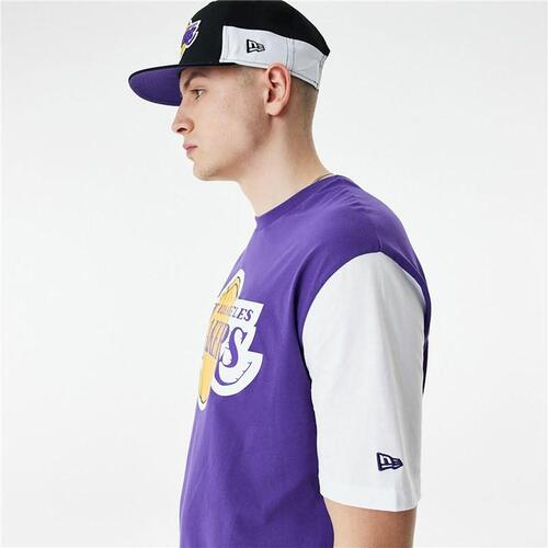 Kortærmet T-shirt til Mænd New Era NBA Colour Insert LA Lakers Lilla XL