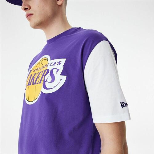 Kortærmet T-shirt til Mænd New Era NBA Colour Insert LA Lakers Lilla XL
