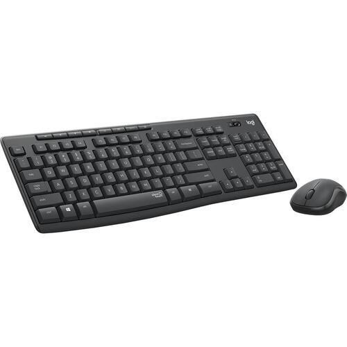 Tastatur Logitech MK295 Silent Wireless Combo Sort Grå Grafit Monochrome QWERTY Qwerty US