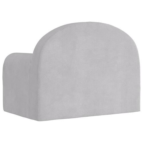 Sofa til børn blødt plys lysegrå (OUTLET A)