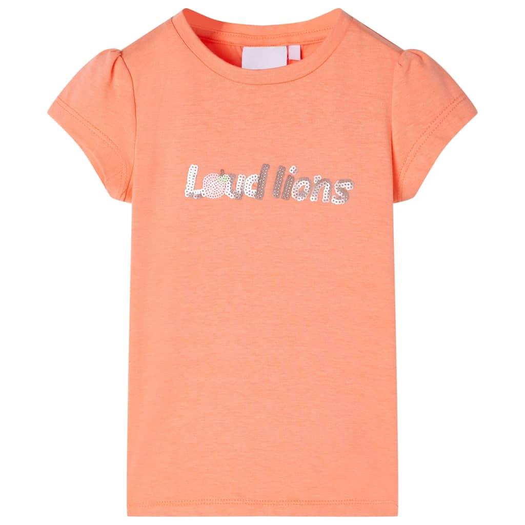 T-shirt til børn str. 92 neon-orange