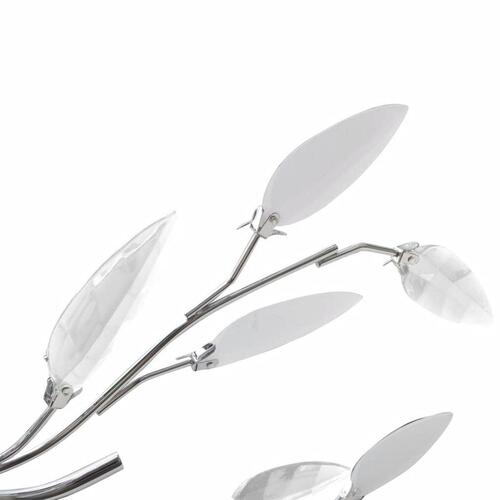Loftslampe med krystalblade akryl E14 hvid og transparent