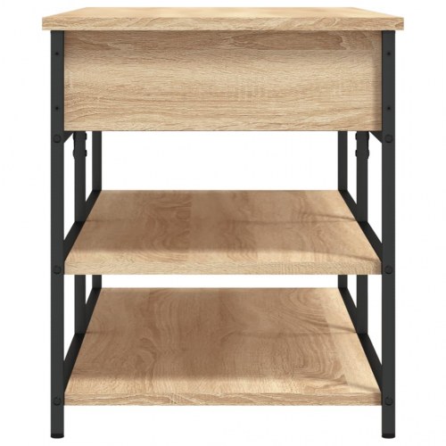 Skobænk 100x42,5x50 cm konstrueret træ sonoma-eg