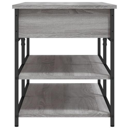 Skobænk 100x42,5x50 cm konstrueret træ grå sonoma-eg