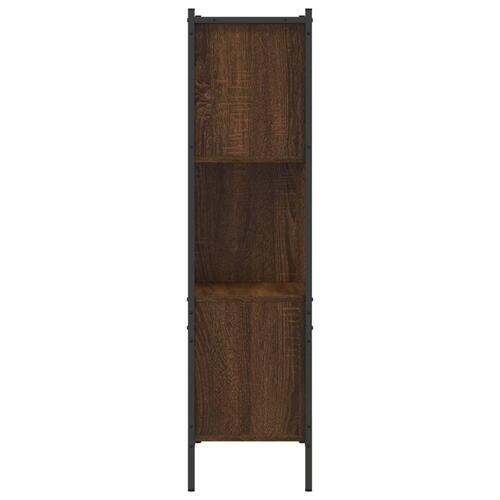 Bogreol 72x28x109 cm konstrueret træ brun egetræsfarve