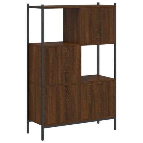 Bogreol 72x28x109 cm konstrueret træ brun egetræsfarve