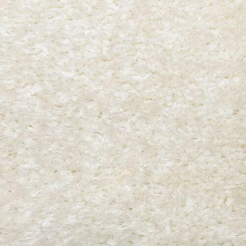Gulvtæppe ISTAN 160x230 cm lang luv skinnende look cremefarvet