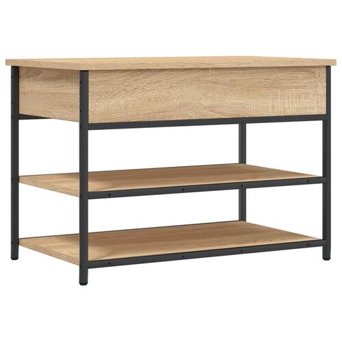 Skobænk 70x42,5x50 cm konstrueret træ sonoma-eg