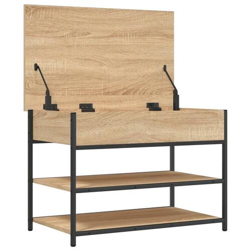 Skobænk 70x42,5x50 cm konstrueret træ sonoma-eg