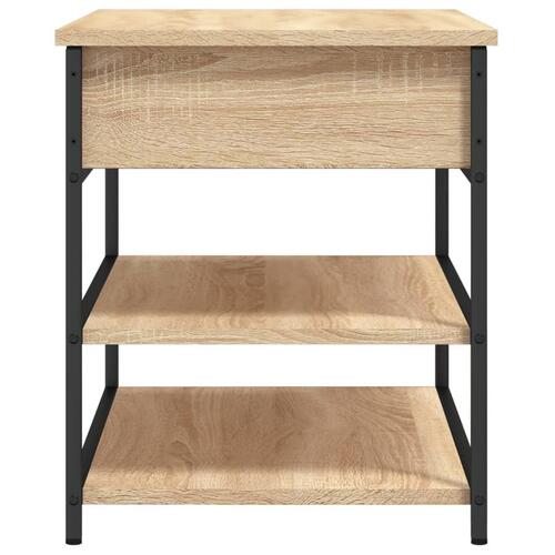 Skobænk 70x42,5x50 cm konstrueret træ sonoma-eg