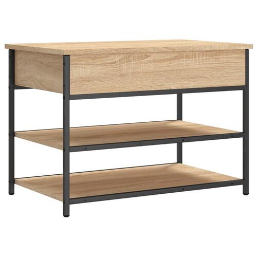 Skobænk 70x42,5x50 cm konstrueret træ sonoma-eg