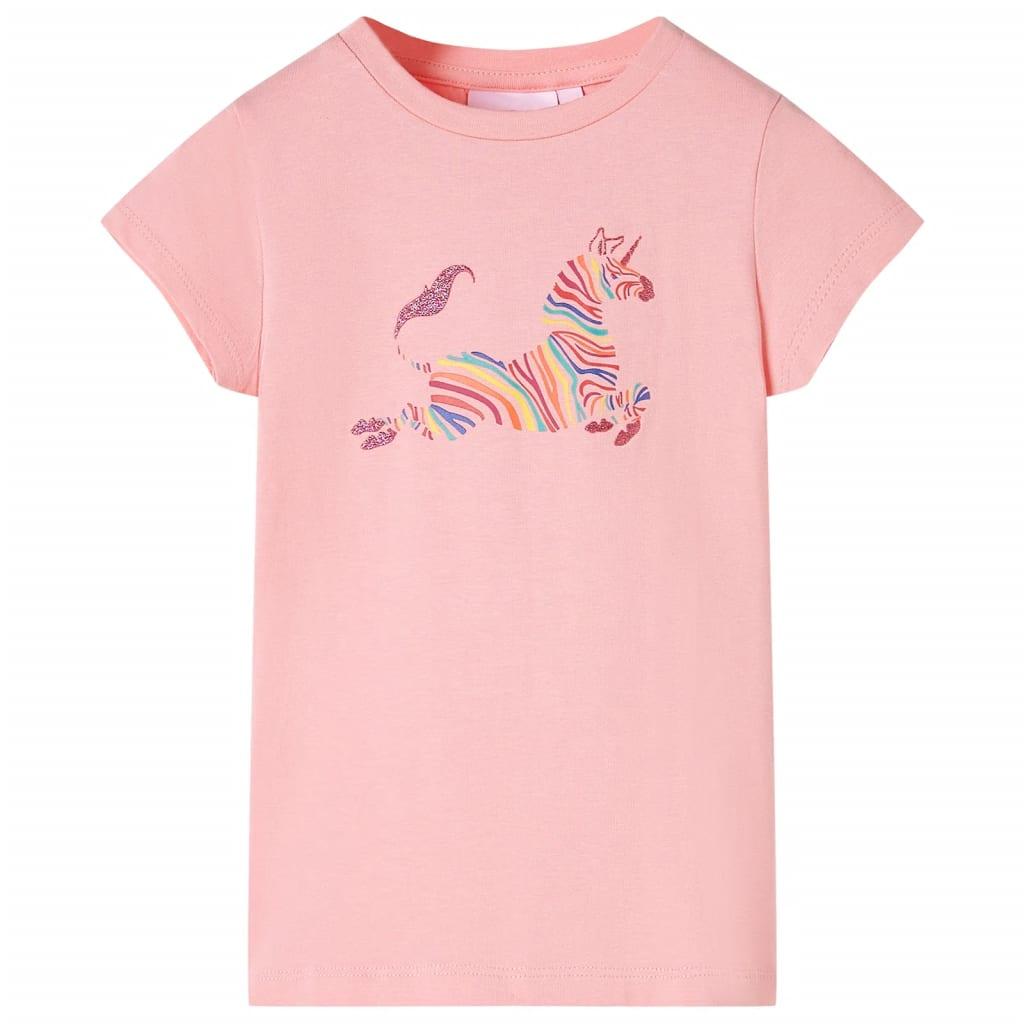 T-shirt til børn str. 128 lyserød