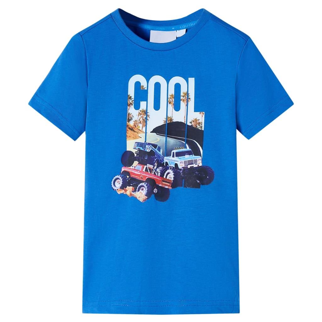 T-shirt til børn str. 104 blå billede