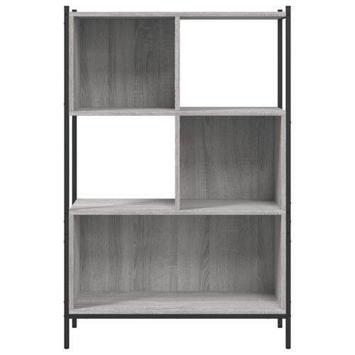 Bogreol 72x28x109 cm konstrueret træ grå sonoma-eg