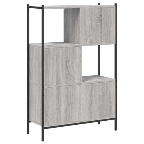 Bogreol 72x28x109 cm konstrueret træ grå sonoma-eg