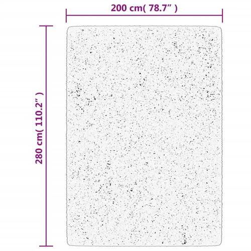 Gulvtæppe ISTAN 200x280 cm lang luv skinnende look cremefarvet