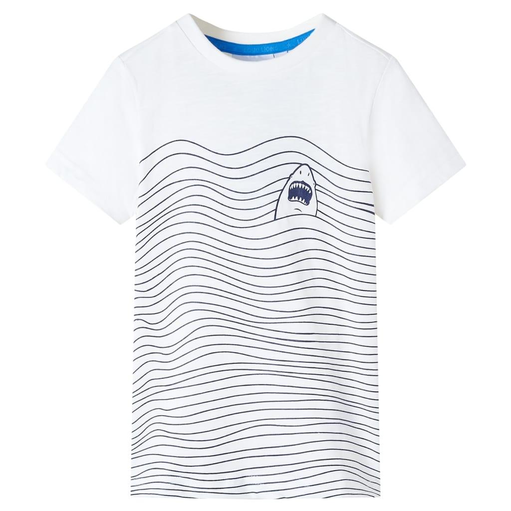 T-shirt til børn str. 104 ecrufarvet billede