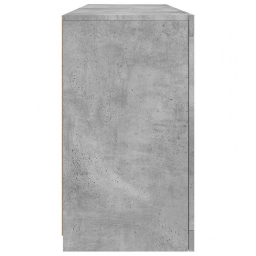 Skænk med LED-lys - betongrå 163×37×67 cm
