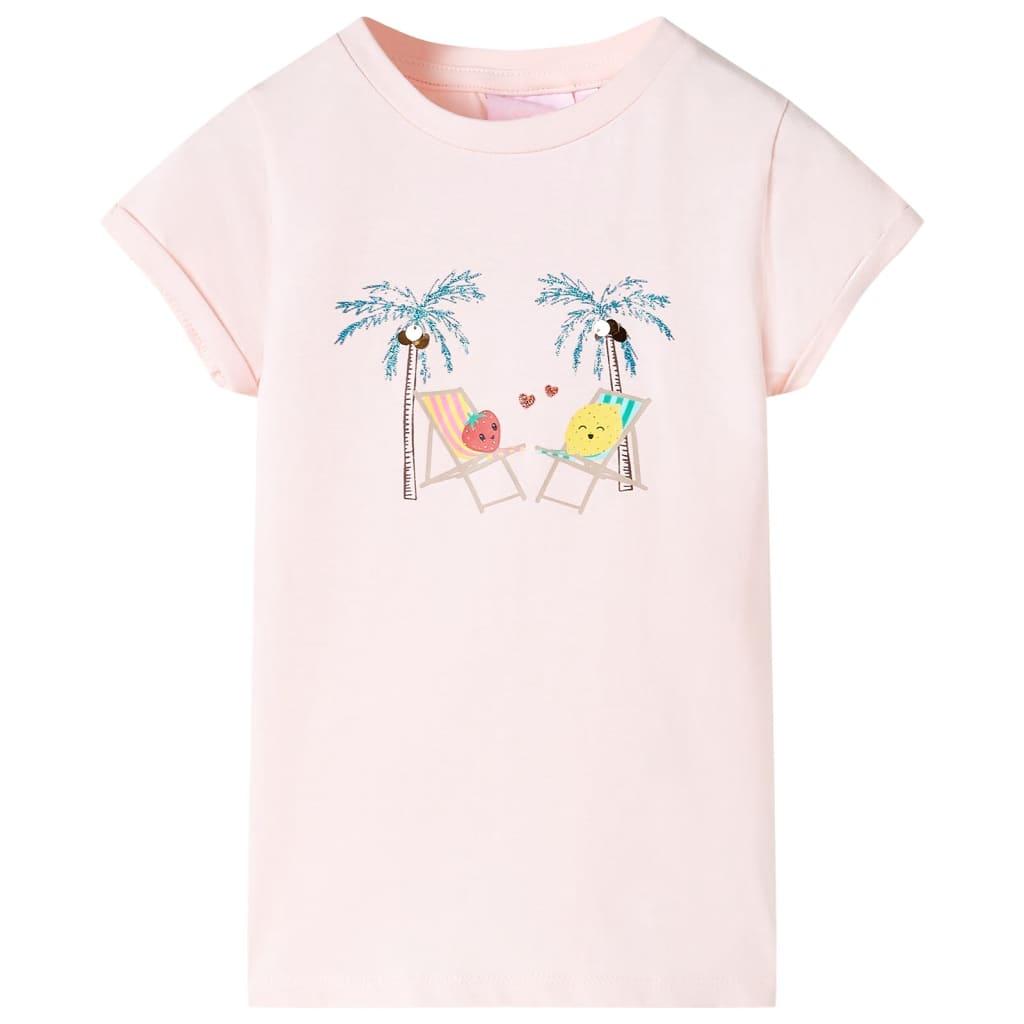 T-shirt til børn str. 92 lyserød billede
