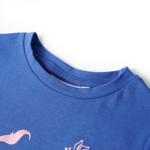 T-shirt til børn str. 92 koboltblå