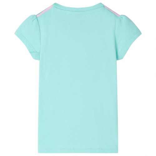 T-shirt til børn str. 128 lys mintgrøn