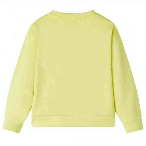 Sweatshirt til børn - str. 104, gul, med leopardmotiv