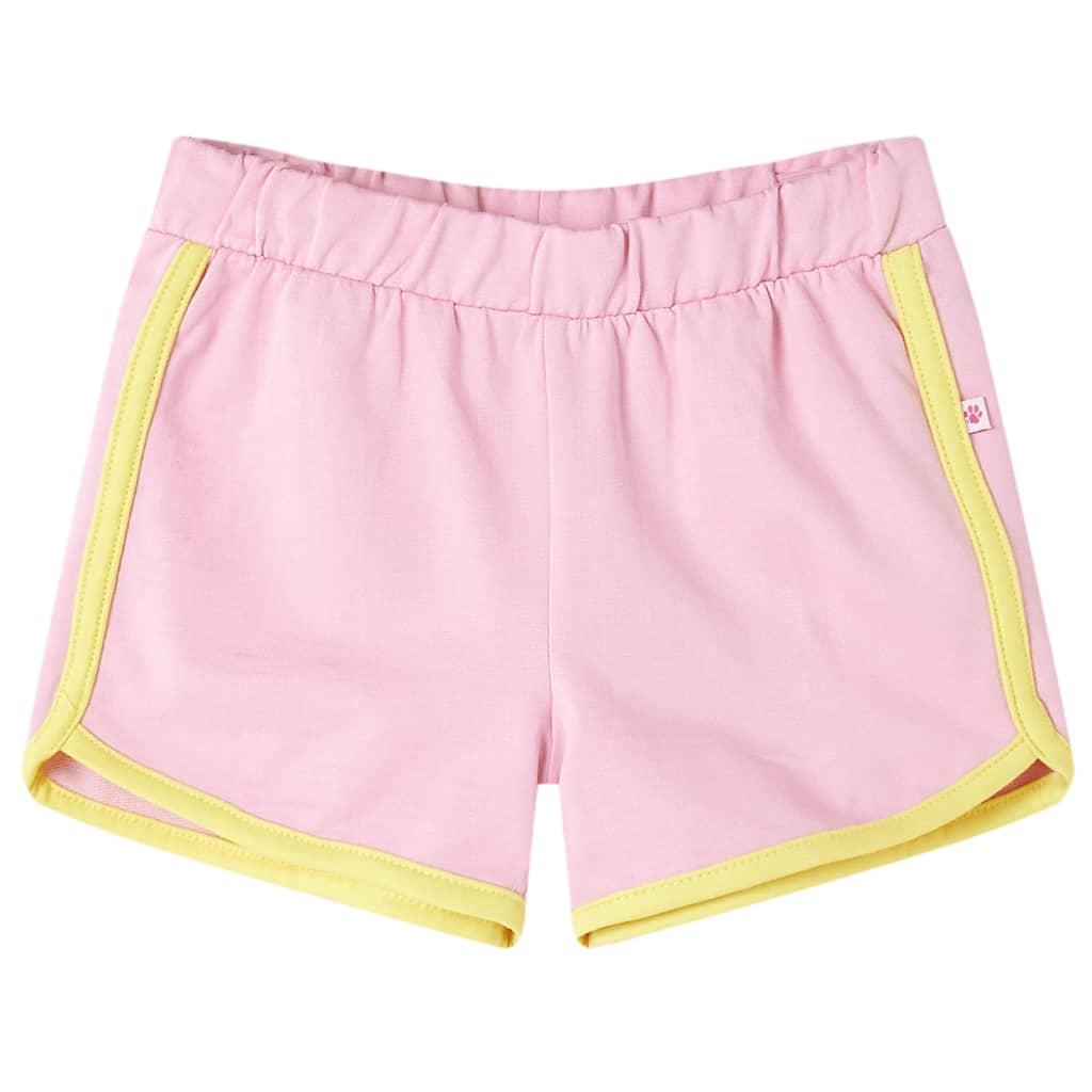 Shorts til børn str. 92 med kant lyserød