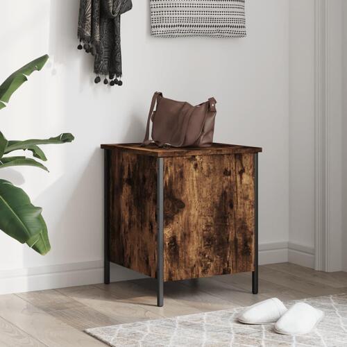 Opbevaringsbænk 40x42,5x50 cm konstrueret træ røget egetræ
